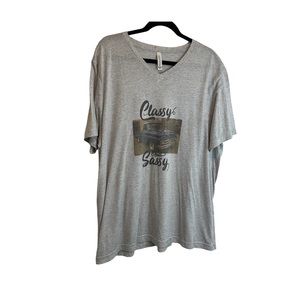 Bella + Canvas Classy But Sassy Chevy Truck Gray Graphic Tee Shirt Womens 2XL